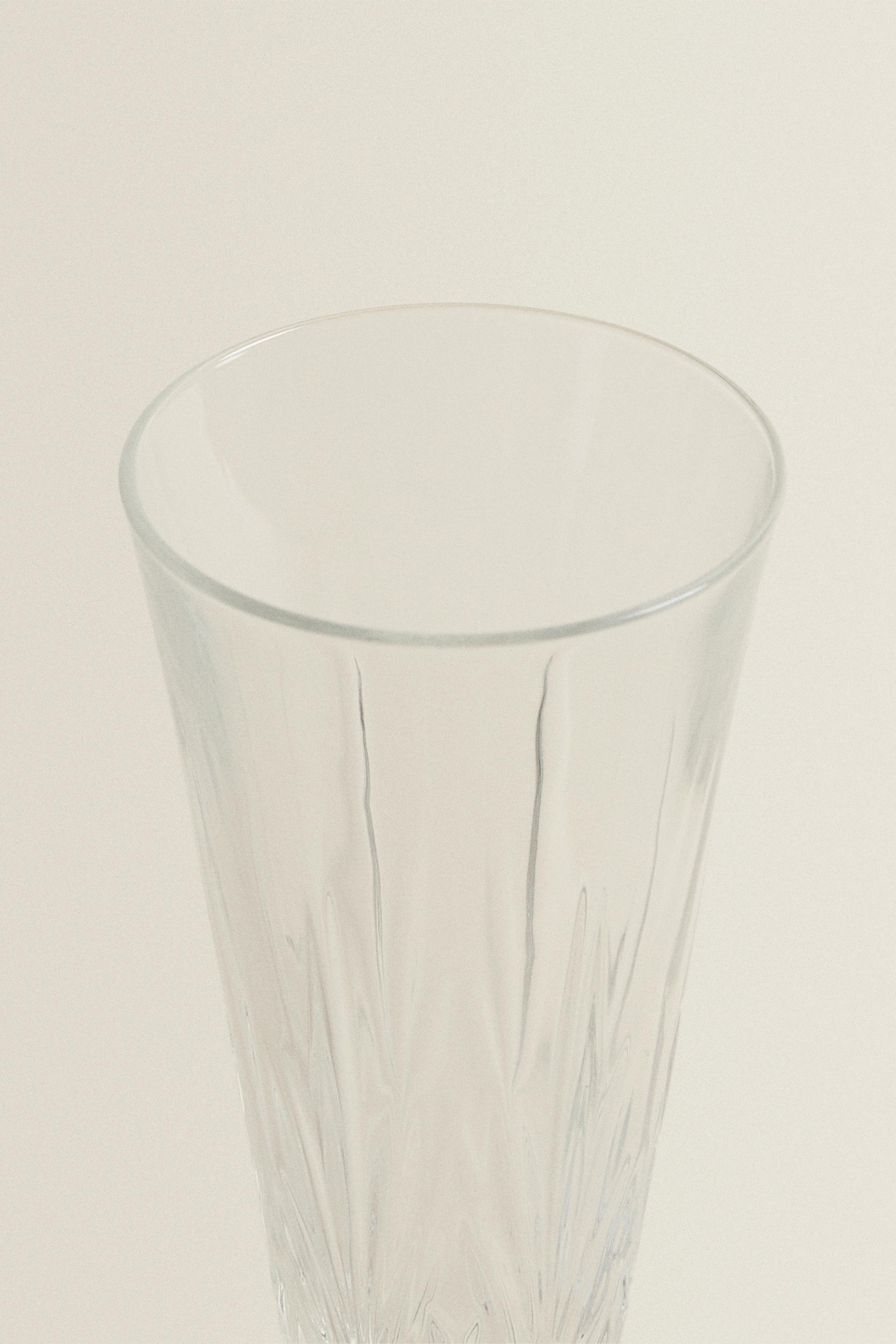 ENGRAVED CRYSTALLINE FLUTE GLASS